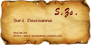 Suri Zsuzsanna névjegykártya