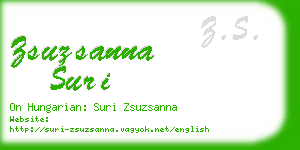 zsuzsanna suri business card